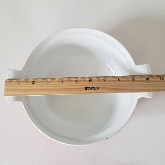 Vintage Descoware Flame Orange Enamel Cast Iron 2QT Dutch Oven Casserole Belgium - Picture 6 of 10